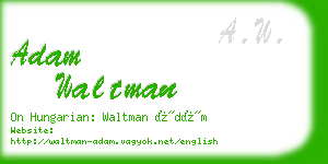 adam waltman business card